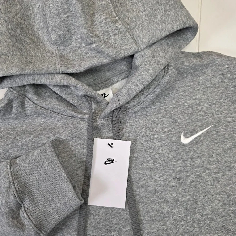 Nike‎ Men's Size L Club Fleece Gray Pullover Hoodie Sweatshirt CJ1611-063 NWT